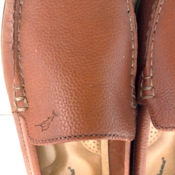 NEW Tommy Bahama Amalfi Mens 10D Tan Brown Leather Moccasin Loafers TB7S00145 main image 8